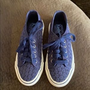 Keds girls sz 12.5 Double up Navy eyelet shoes New
